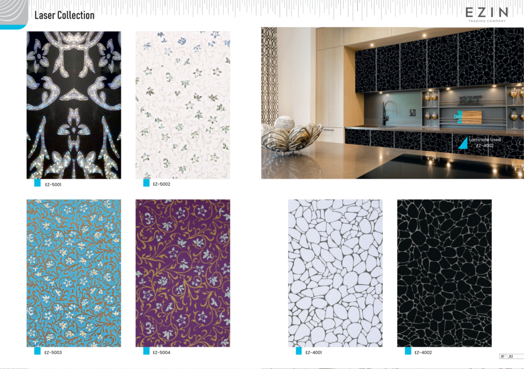 LASER COLLECTION PVC LAMINATTES