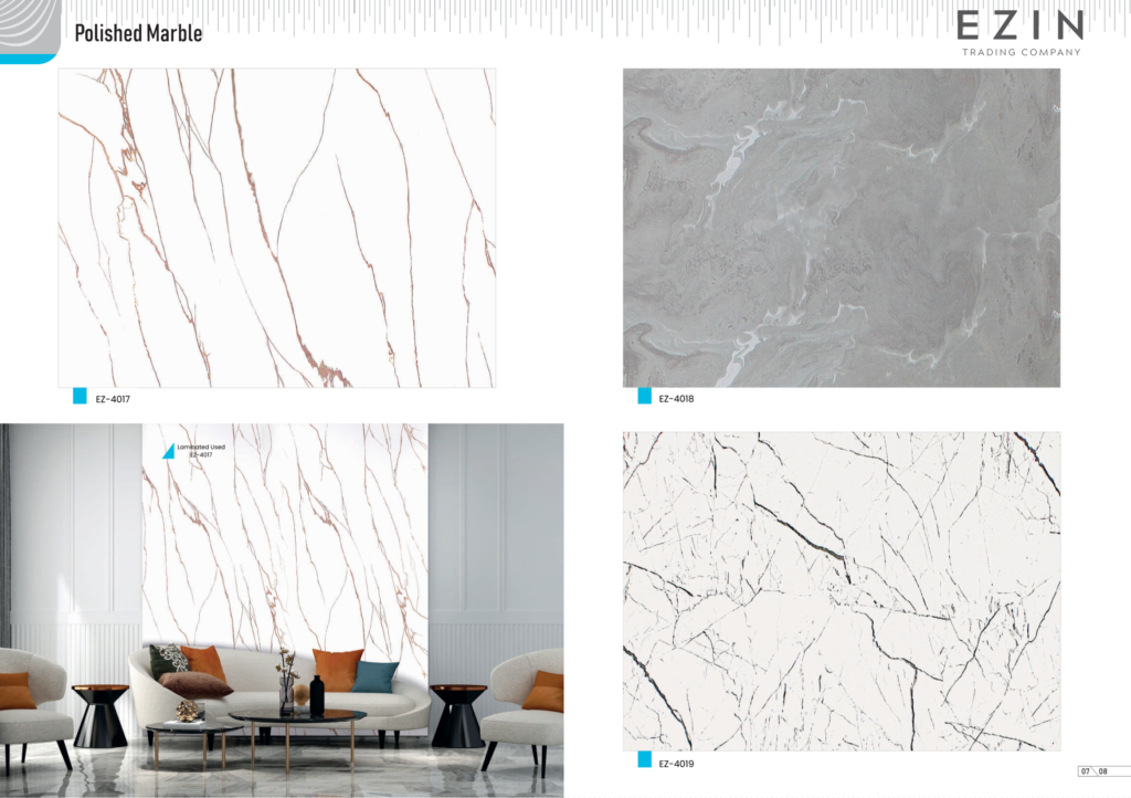 POLISHED MARBLE PVC LAMINATES
